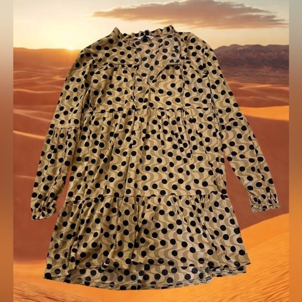 Vintage Cheetah Print Casual Dress